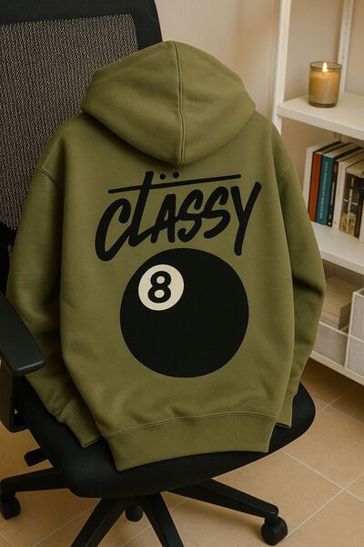 CLASSY.MODA Unisex Hooded Oversized Printed Sweatshirt – 8 Top Back Print
