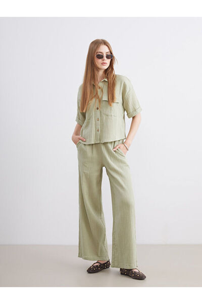 LC Waikiki Shining Choices by Shining Store Textured Muslin Women's Pants wit...