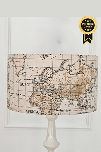 APCASADECOR Dünya Desen Bej Metal Lambader