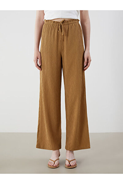 LC Waikiki Elastic Waist Textured Women's Trousers