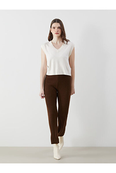 LC Waikiki Women's Knitwear Trousers with Elastic Waist