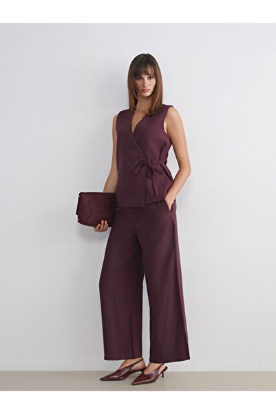 LC Waikiki Wide Leg Women's Trousers with Elastic Waist