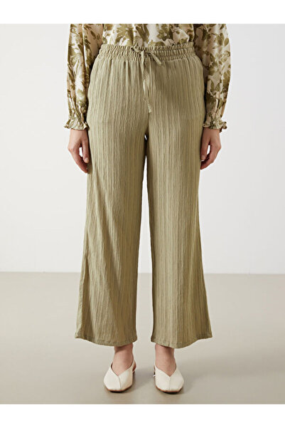 LC Waikiki Elastic Waist Textured Women's Trousers