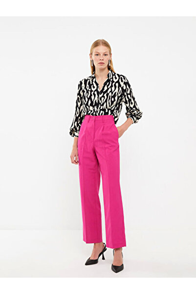 LC Waikiki Women's High Waist Comfortable Fit Straight Trousers