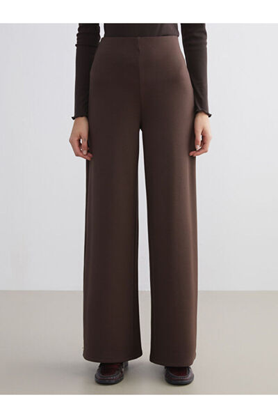 LC Waikiki Wide Leg Women's Trousers with Elastic Waist