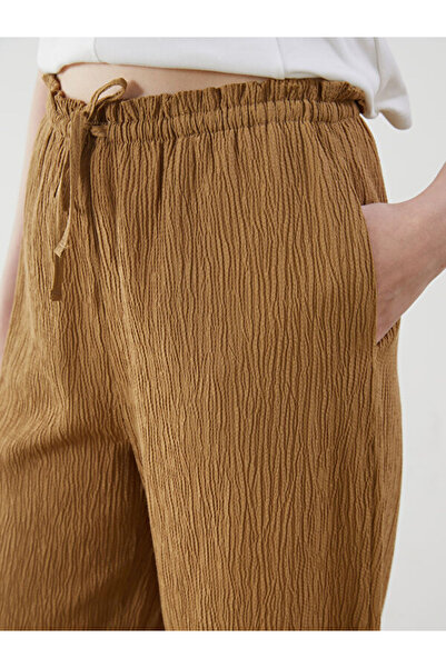 LC Waikiki Elastic Waist Textured Women's Trousers