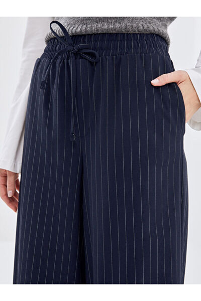 LC Waikiki Elastic Waist Striped Women's Trousers