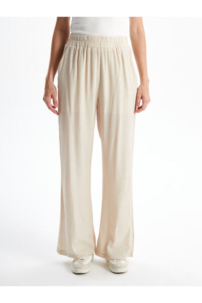 LC Waikiki Elastic Waist Textured Women's Trousers