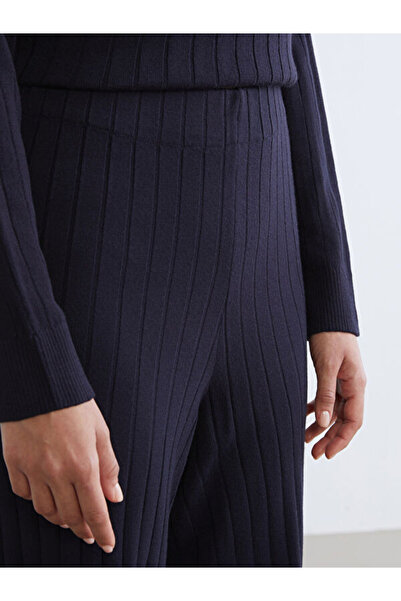 LC Waikiki Wide Leg Women's Knitwear Trousers with Elastic Waist