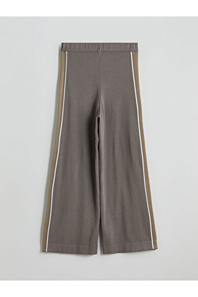 LC Waikiki Women's Knitwear Trousers with Elastic Waist and Stripe Detail