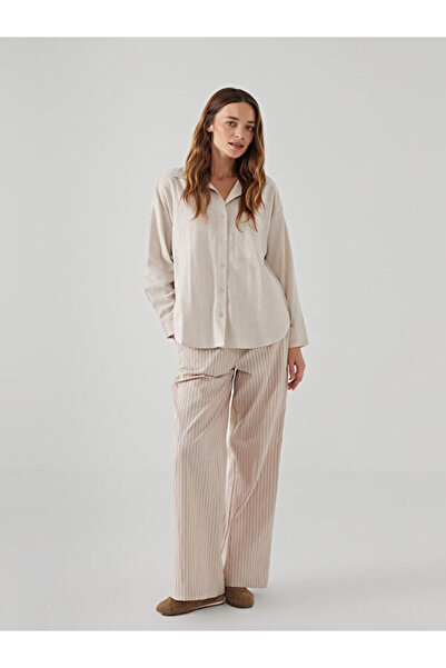 LC Waikiki Elastic Waist Striped Women's Trousers