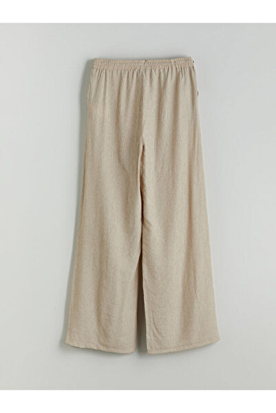 LC Waikiki Elastic Waist Textured Women's Trousers