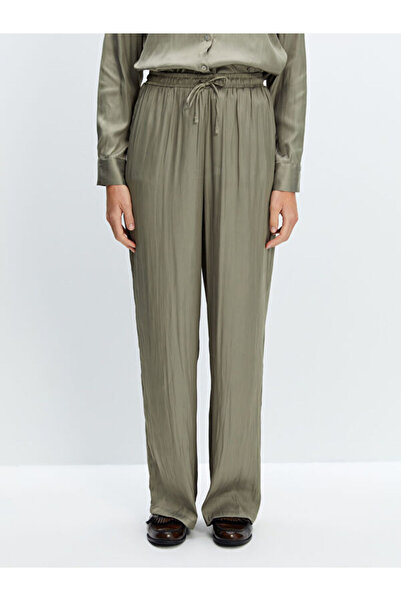 LC Waikiki Satin Women's Trousers with Elastic Waist