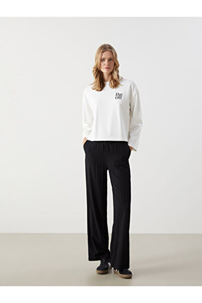 LC Waikiki Elastic Waist Textured Women's Trousers