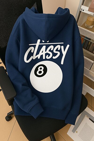 CLASSY.MODA Unisex Oversized Hooded Printed Hoodie – Rayed Eye and Moon