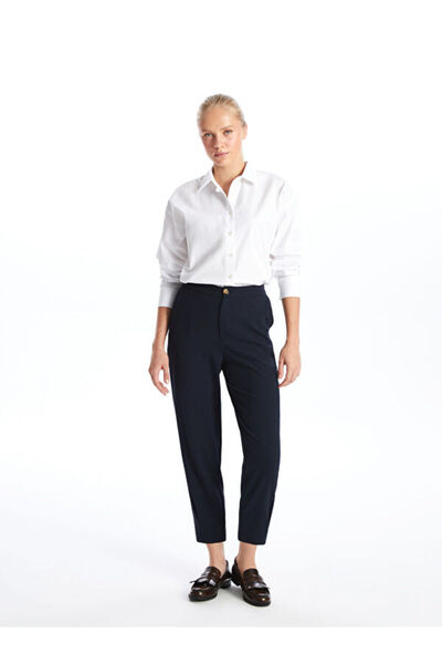 LC Waikiki Comfortable Fit Women's Trousers with Elastic Waist