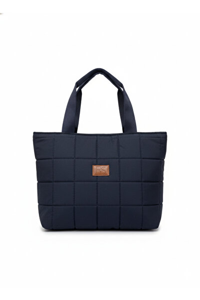 MAMIN Quilted Pouf Fabric Tote Bag for Daily Use