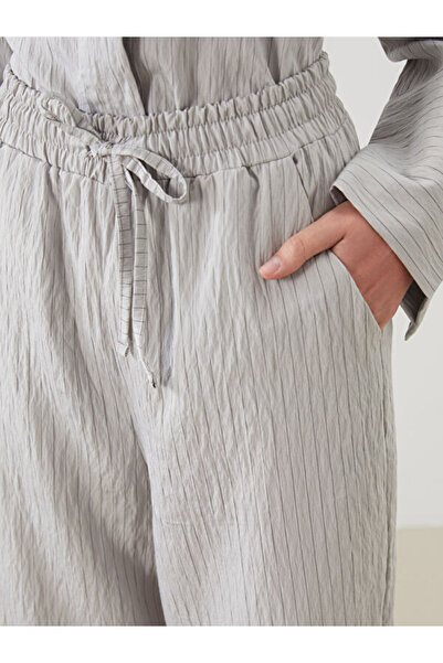 LC Waikiki Elastic Waist Striped Women's Trousers