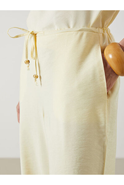 LC Waikiki Wide Leg Women's Trousers with Elastic Waist