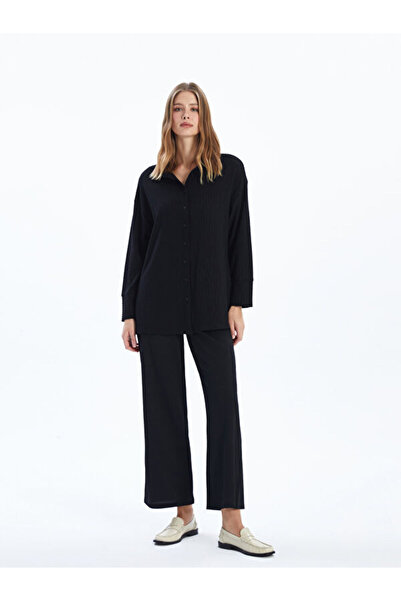 LC Waikiki Elastic Waist Textured Women's Trousers