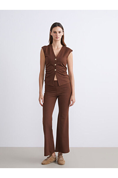 LC Waikiki Elastic Waist Spanish Leg Women's Trousers