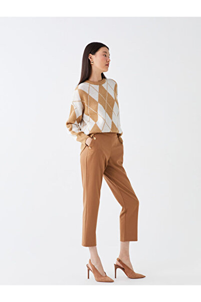 LC Waikiki Comfortable Fit Women's Trousers with Elastic Waist