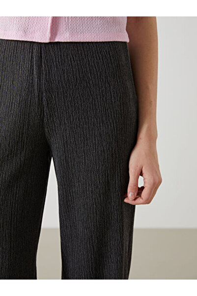 LC Waikiki Elastic Waist Textured Women's Trousers