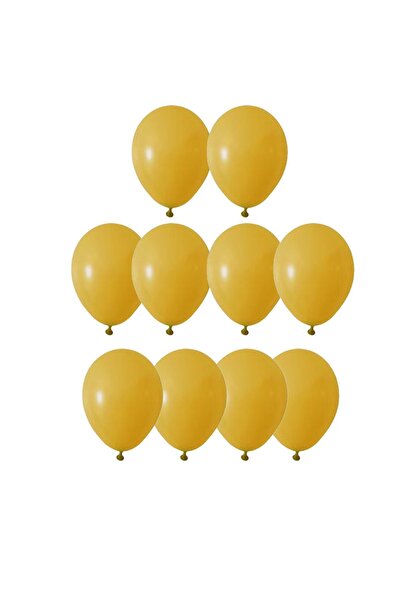 ebru parti evi 5 Inch Mustard Mini Balloon 10 Pieces
