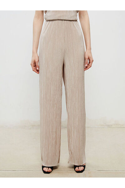 LC Waikiki Elastic Waist Textured Women's Trousers