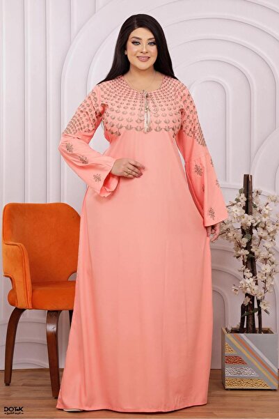 Generies A cotton abaya made from lightweight natural cotton fabric with a be...