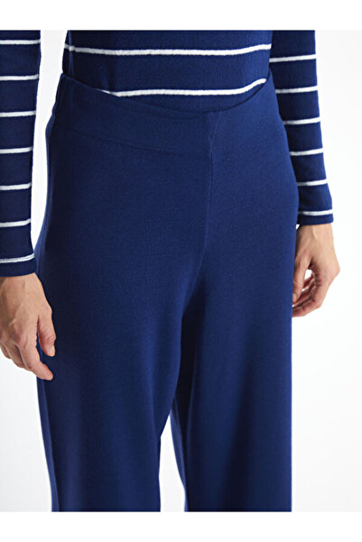 LC Waikiki Straight Wide Leg Women's Knitwear Trousers with Elastic Waist