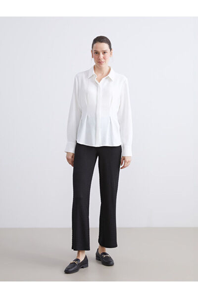 LC Waikiki Elastic Waist Textured Women's Trousers