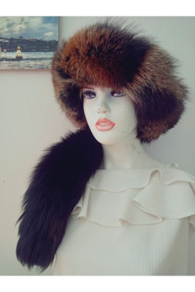 hoaryage Attachable Tail Wolf Fur Hat Special Production