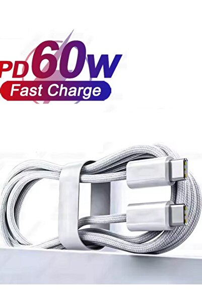 MOBİL GO 60W Destekli Iphone Samsung Xiaomi Oppo Uyumlu Type C To Type C Hızl...