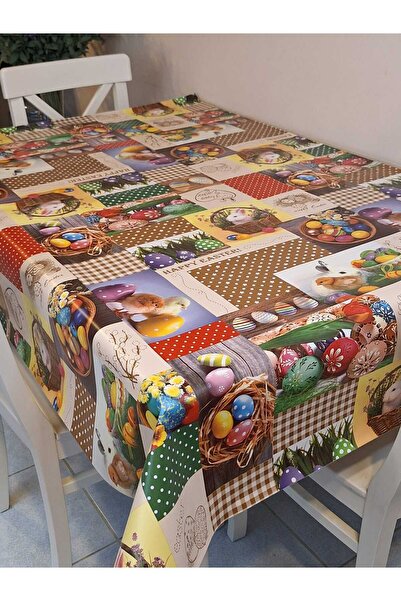 Başak Ev Tekstili New Year Patterned Fiber Pvc Tablecloth – Erasable and Waterproof Oilcloth