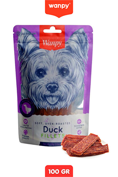 Wanpy Gerçek Ördek Fileto Köpek Ödülü Köpek Ödül Maması 100 Gr