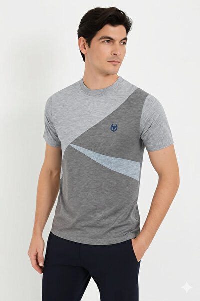 STITCH by MH Men's Geometric Design Crew Neck T-Shirt.