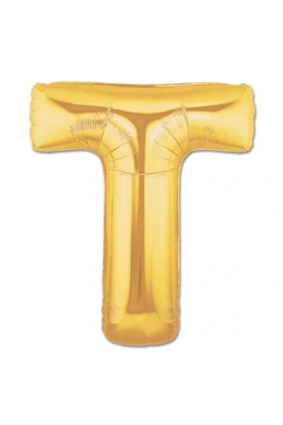 CT STONES Letter t Foil Balloon Gold Color 40 Inch
