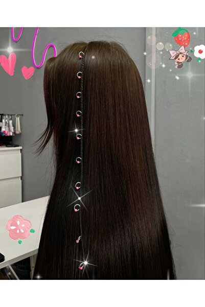 Serashine Inel de păr roz y2k coquette 👸 🪩   mărgea de păr