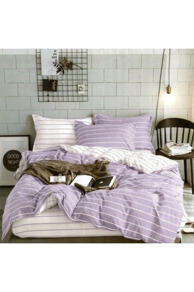 CumparaMisim Double bed linen, satin cotton, classic sheet, 4 pieces