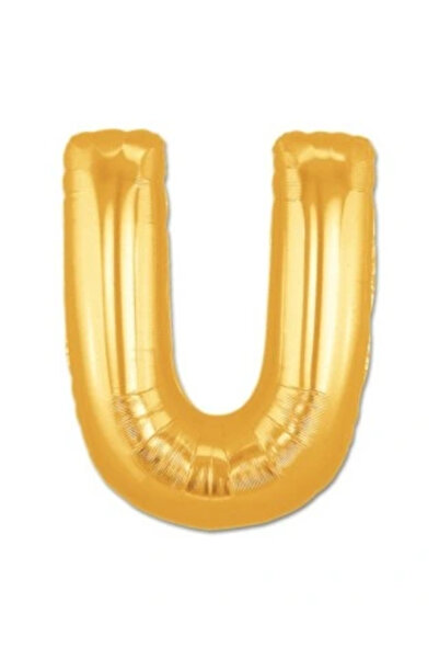 CT STONES U Letter Foil Balloon Gold Color 40 Inch