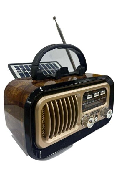 Micro Rechargeable Portable AM/FM/SW Transistor Radio – Solar/Battery, USB/TF, Bluetooth (Vintage)