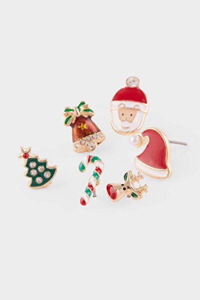DeFacto New Year Themed Women's 6-Piece Earrings F7409Axns