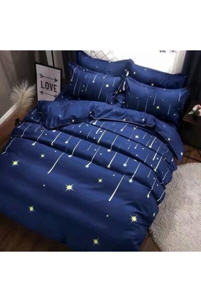 CumparaMisim Double bed linen, satin cotton, classic sheet, 4 pieces