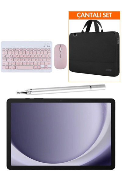 Samsung Galaxy Tab A9+ PLUS 6gb 128gb 11'' TABLET+KALEM+PEMBE KLAVYE MOUSE SET+ÇANTA