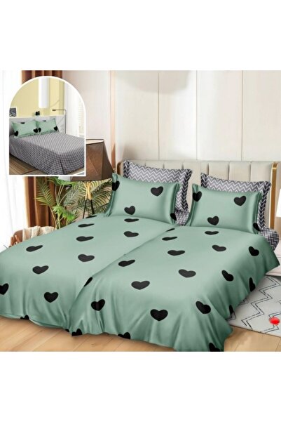 CumparaMisim Bed Linen, 7 Pieces, Superior Satin Cotton, with 2 Duvet Covers