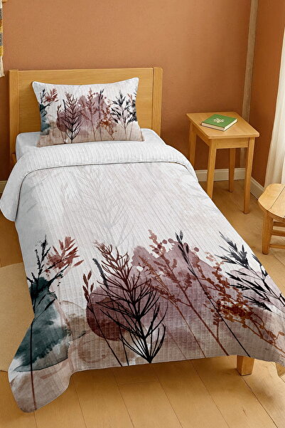EVPANYA طقم بيكيه فردي بنمط زهور الشتاء البوهيمية مصنوع من القطن بنسبة 100%