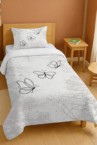 EVPANYA طقم بيكيه فردي منقوش بنمط الفراشة من القطن بنسبة 100%