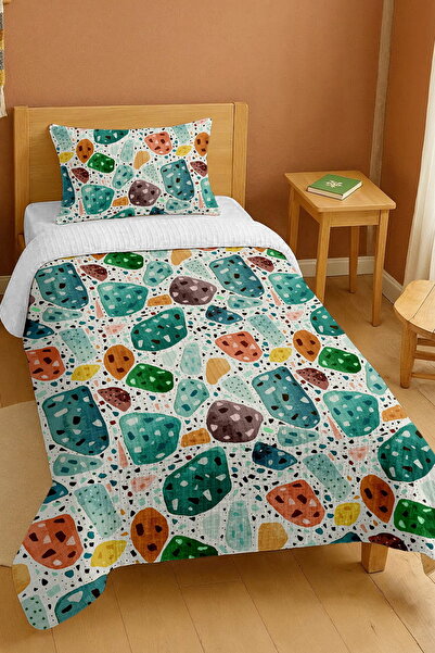 EVPANYA طقم بيكيه فردي بنمط تيرازو دريم مصنوع من القطن بنسبة 100%