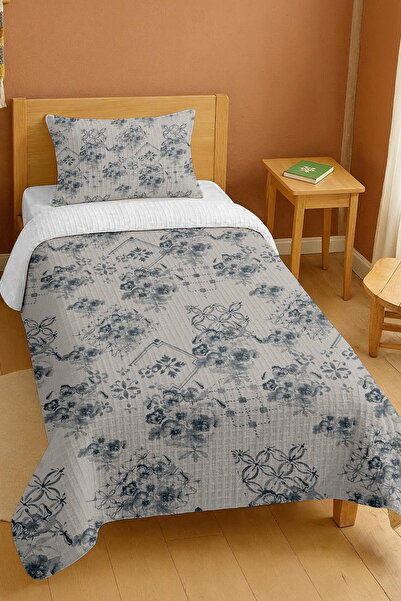 EVPANYA bumbac 100% Set de pătură pentru o persoană cu model de grădină de fl...